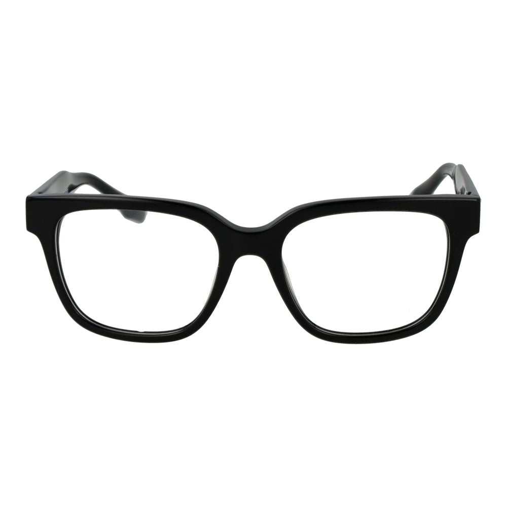 Trussardi Black Acetate Glasses (Frames) for men, full-rim square design, acetate material, demo lenses, spring hinges, size 52-18-145.