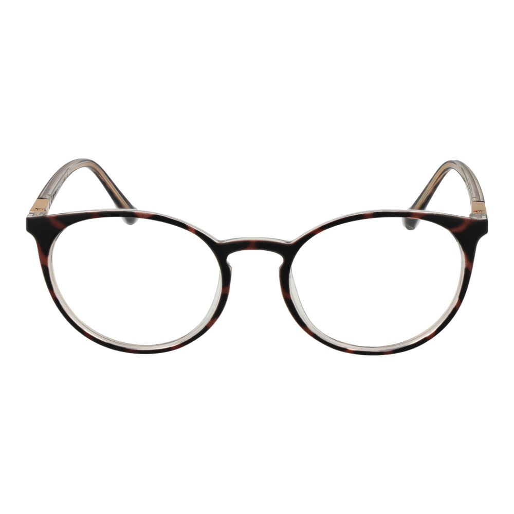 Guess Brown Plastic Glasses (Frames) unisex full-rim round style with demo lenses, spring hinge, and branded case shipping included.