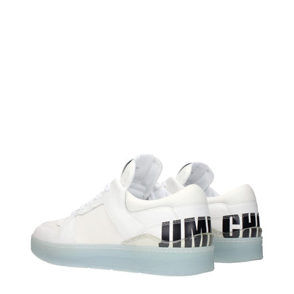 Jimmy Choo White Leather Low Top Sneakers