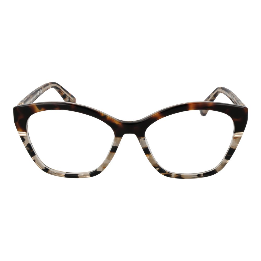 Marciano by Guess Brown Acetate Glasses (Frames) in full-rim style for women with a rectangle shape and demo lenses.