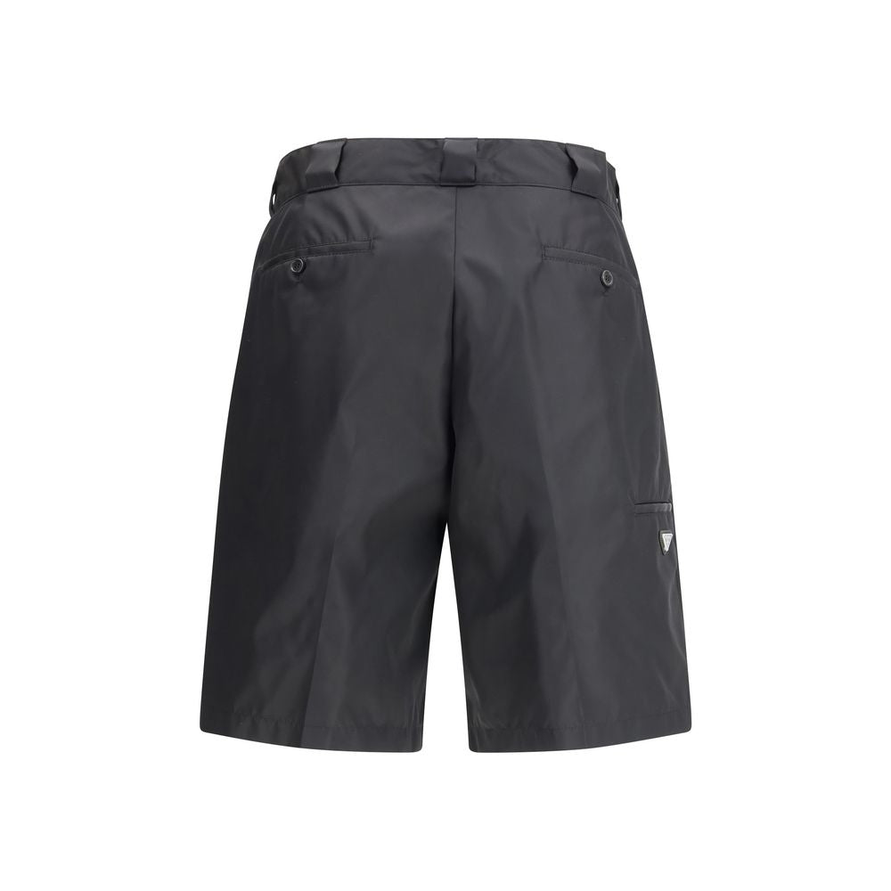 Prada Black Recycled Polyamide Bermuda Shorts 1728,72470364320,Bermuda - Shorts - Clothing,Black,Clothing,IT46 | S,IT48 | M,IT50 | L,Men,New with tags,Prada,Shorts - Clothing