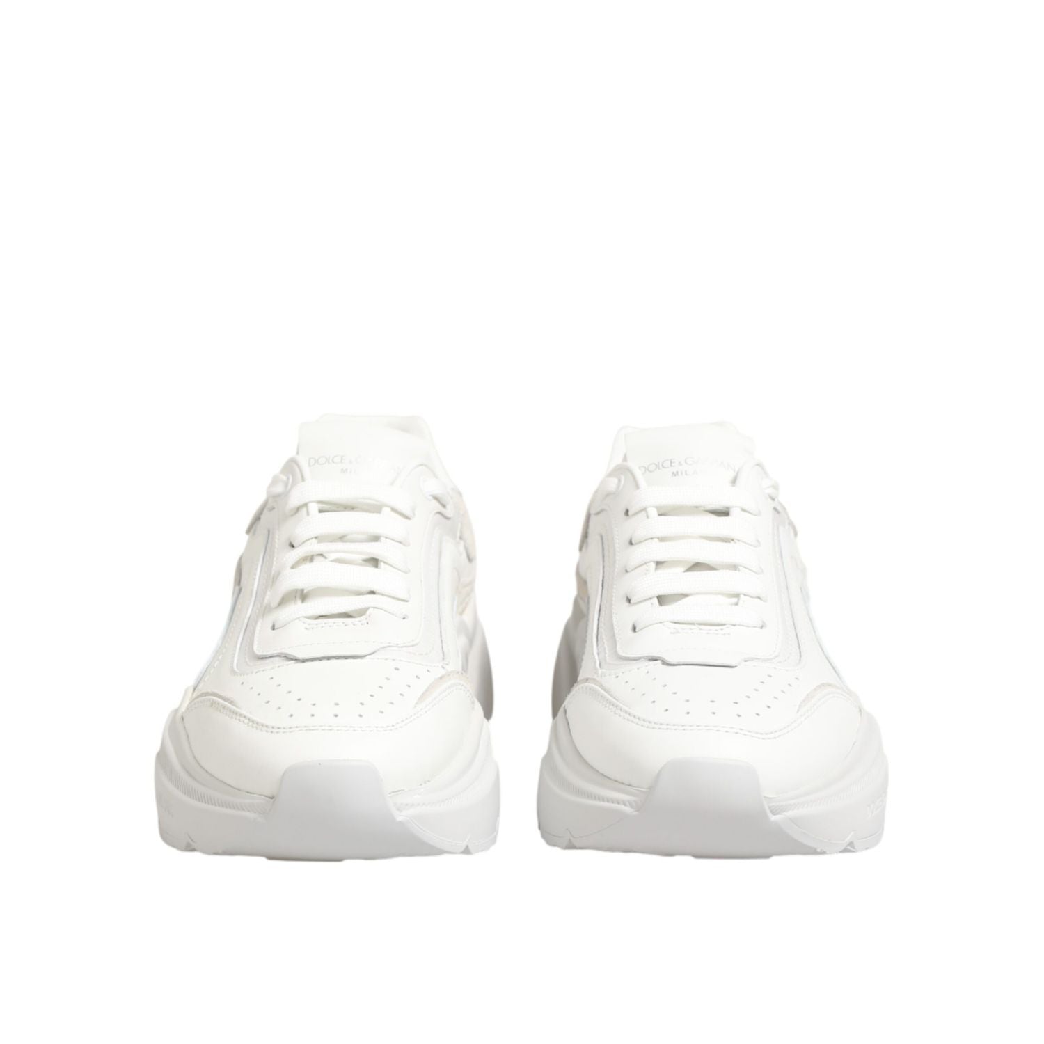 Dolce & Gabbana White Leather Daymaster Low Top Sneakers Shoes