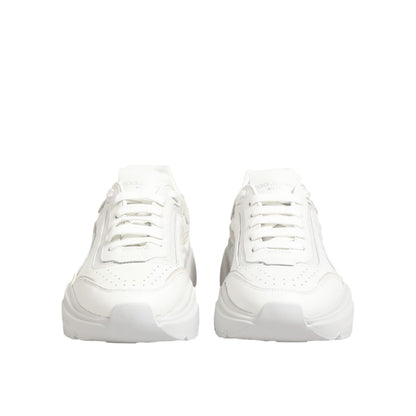 Dolce & Gabbana White Leather Daymaster Low Top Sneakers Shoes