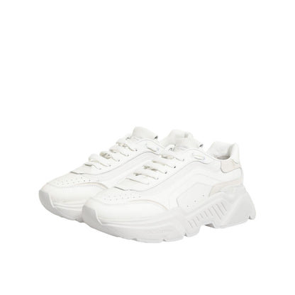 Dolce & Gabbana White Leather Daymaster Low Top Sneakers Shoes