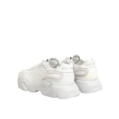 Dolce & Gabbana White Leather Daymaster Low Top Sneakers Shoes