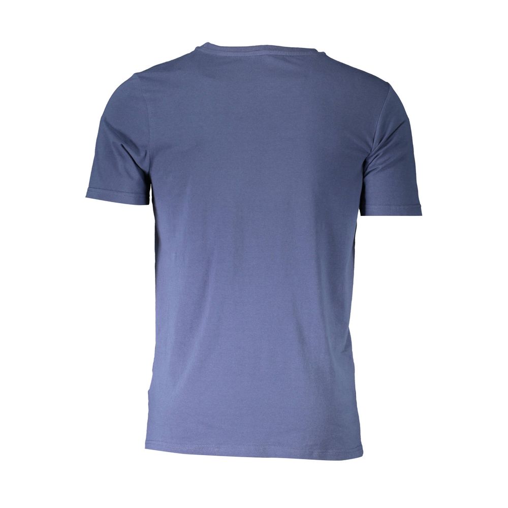 Back view of Aeronautica Militare Blue Cotton Underwear t-shirt, short sleeves, crew neck with logo