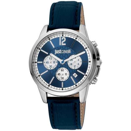 Just Cavalli Black Leather Bracelet Watch