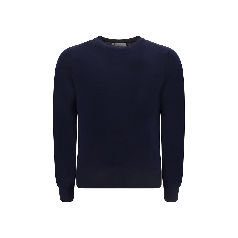 Brunello Cucinelli Blue Wool Oves Aries Sweatshirt