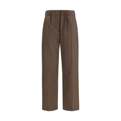Max Mara Brown Wool Casual Pants