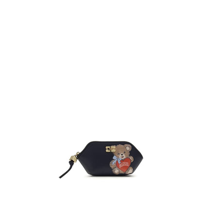 Ganni Black Recycled Leather Wallet