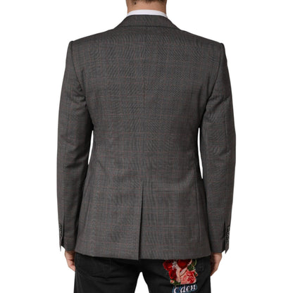Dolce & Gabbana Gray Wool Single Breasted 2 Button Blazer