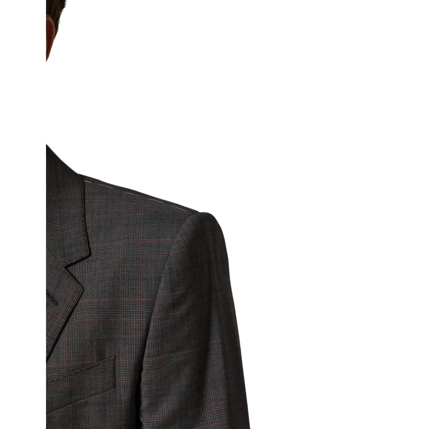 Dolce & Gabbana Gray Wool Single Breasted 2 Button Blazer