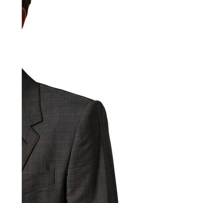 Dolce & Gabbana Gray Wool Single Breasted 2 Button Blazer