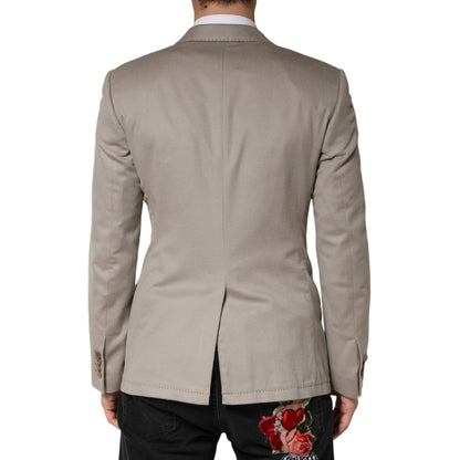 Dolce & Gabbana Gray Cashmere Single Breasted Jacket Blazer