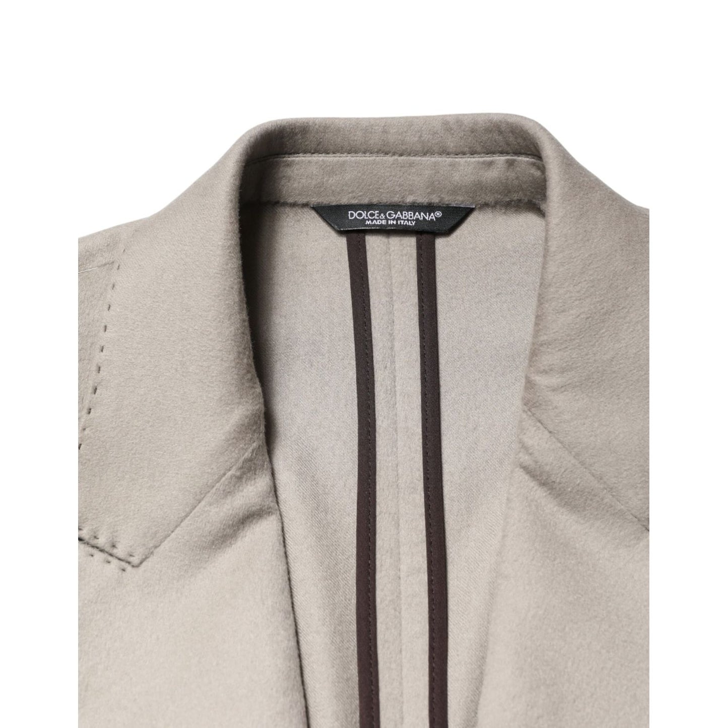 Dolce & Gabbana Gray Cashmere Single Breasted Jacket Blazer