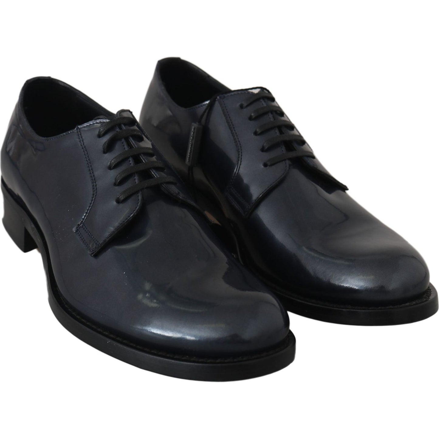 Dolce & Gabbana Blue Leather Derby Dress Formal Shoes MV2436-39