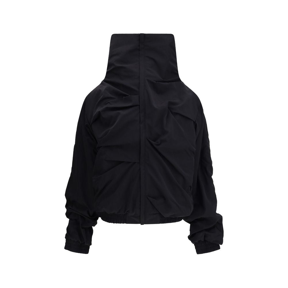 ALAINPAUL Black Polyamide Full-Length Jacket ALAINPAUL