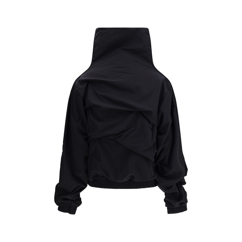 ALAINPAUL Black Polyamide Full-Length Jacket ALAINPAUL