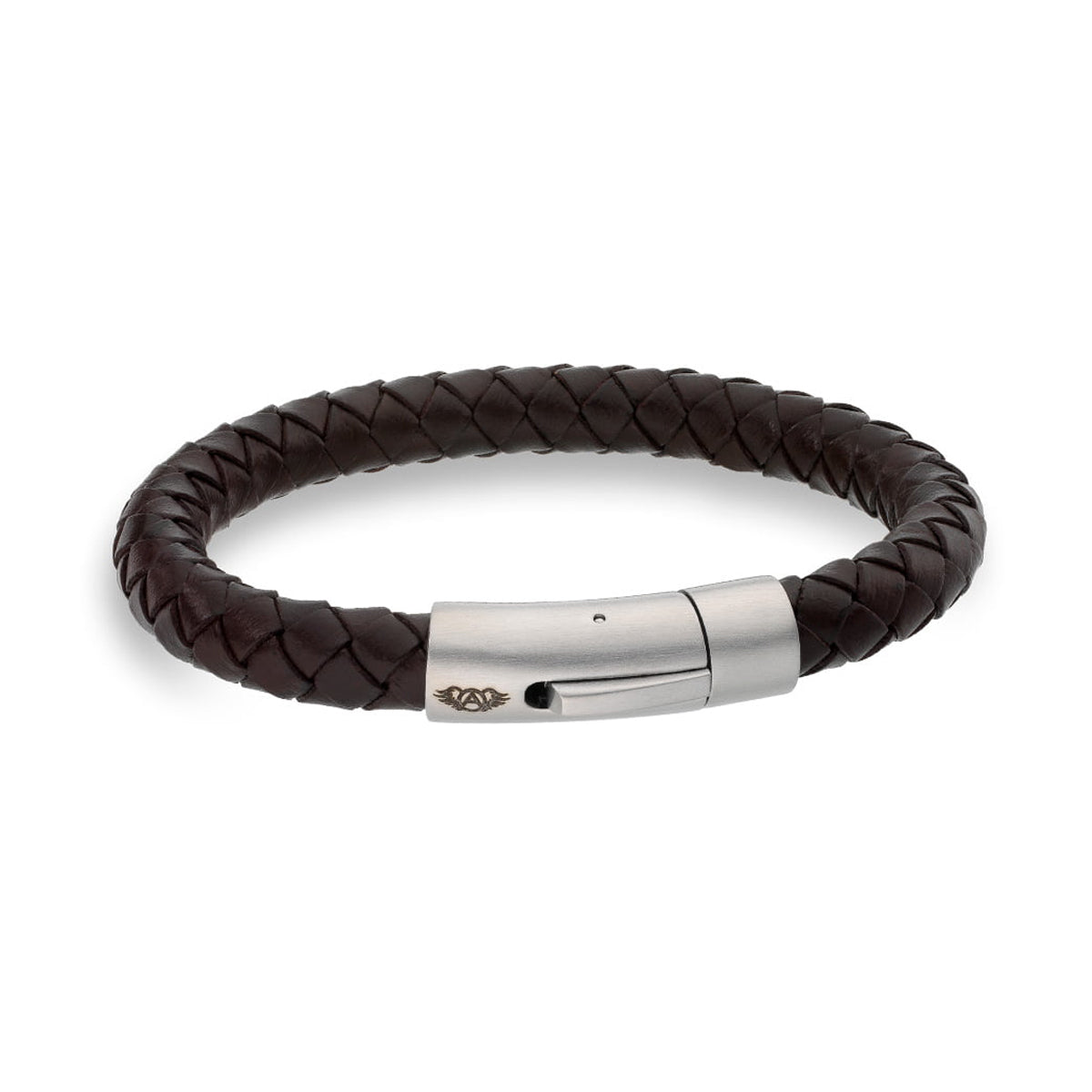 AN JEWELS JEWELRY Mod. AA.P233BR.M leather bracelet with silver clasp