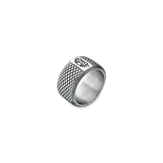 AN JEWELS JEWELRY Mod. AA.R01S-10 silver ring with textured design