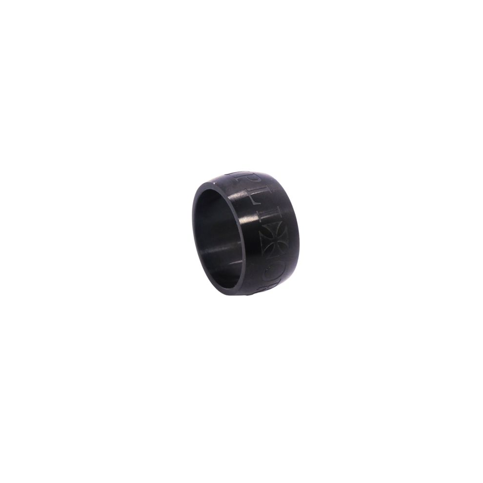 AN JEWELS JEWELRY Mod. AA.R260BBK-11 black ring with engraved details