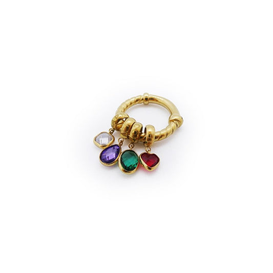 AN JEWELS JEWELRY Mod. AL.R2WI23SMC-8 gold ring with colorful gemstones