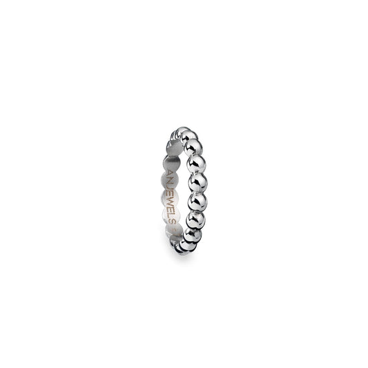 AN JEWELS JEWELRY Mod. AR.R1NS07S-9 elegant beaded silver ring