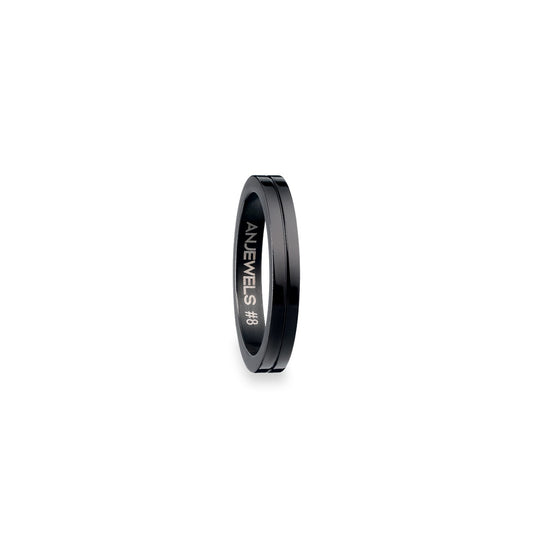 AN JEWELS JEWELRY Mod. AR.R1NS08BK-7 black ring