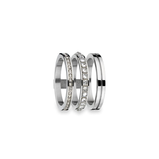 AN JEWELS JEWELRY Mod. AR.R3NS01SC-7 silver rings with diamonds, elegant design, luxury accessories collection.