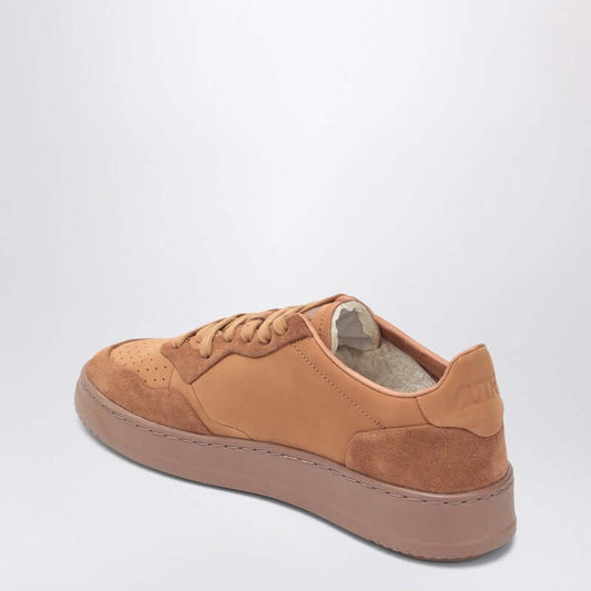 AUTRY Brown Medalist sneakers in nappa and suede AULMNU03/R_AUTRY-NU03_600
