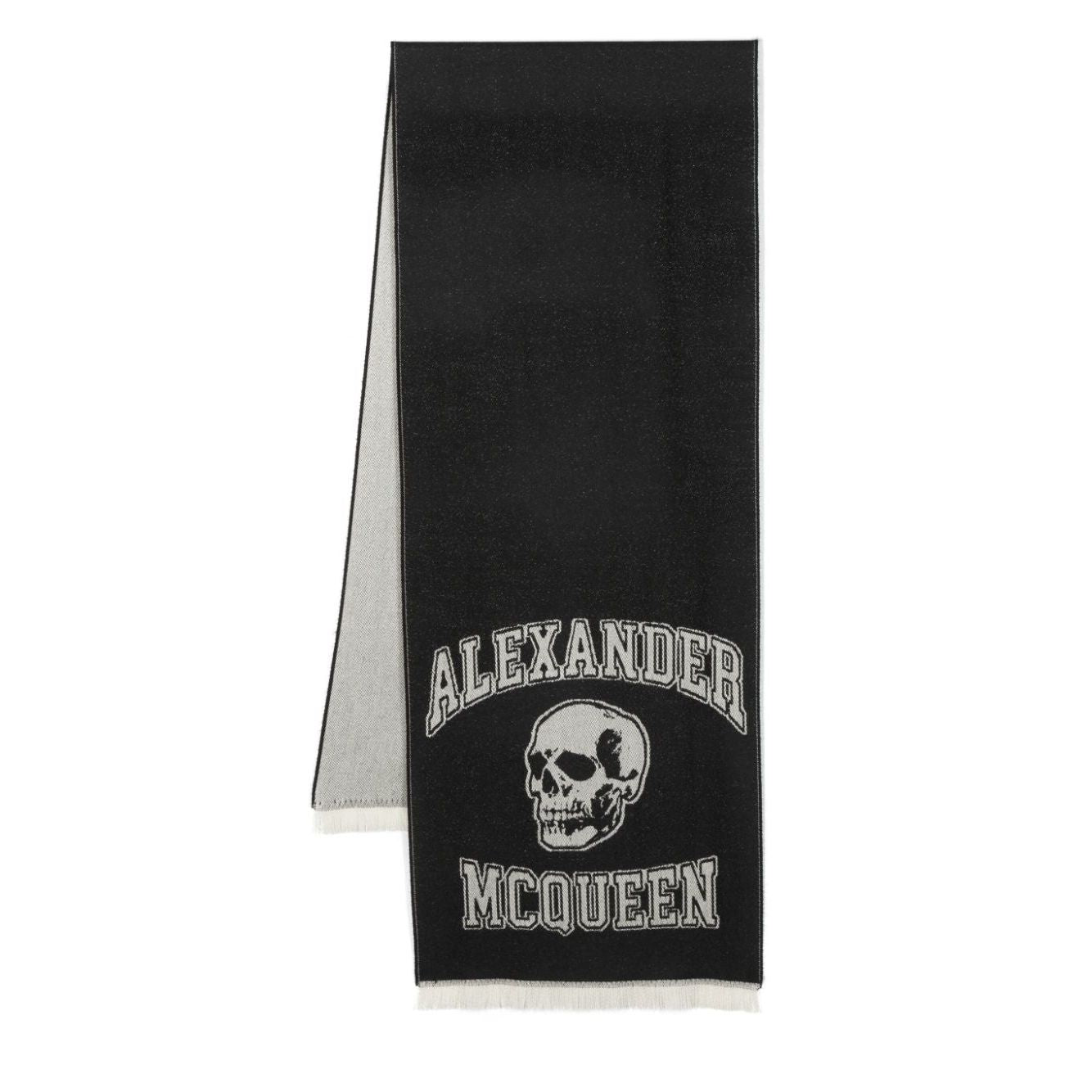 Alexander McQueen Logo wool scarf