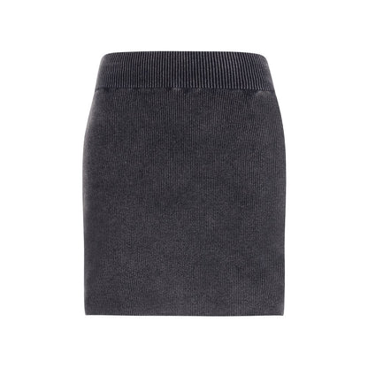 Alexander Wang Gray Cotton Mini Skirt