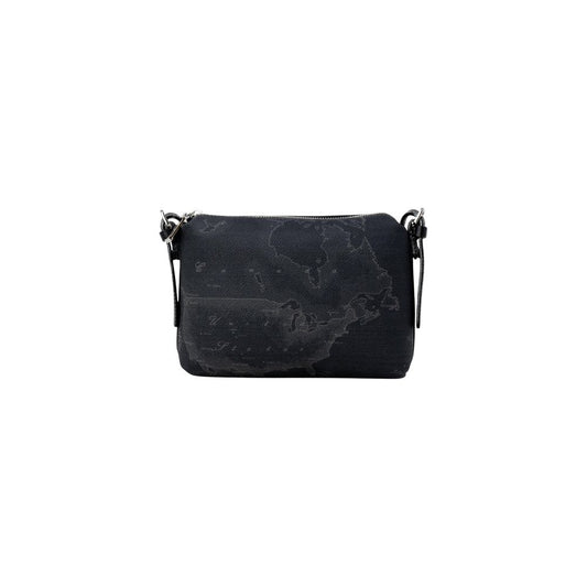 Alviero Martini Prima Classe Black Polyester Handbag with elegant design suitable for any occasion, featuring polyester-cotton-leather blend.