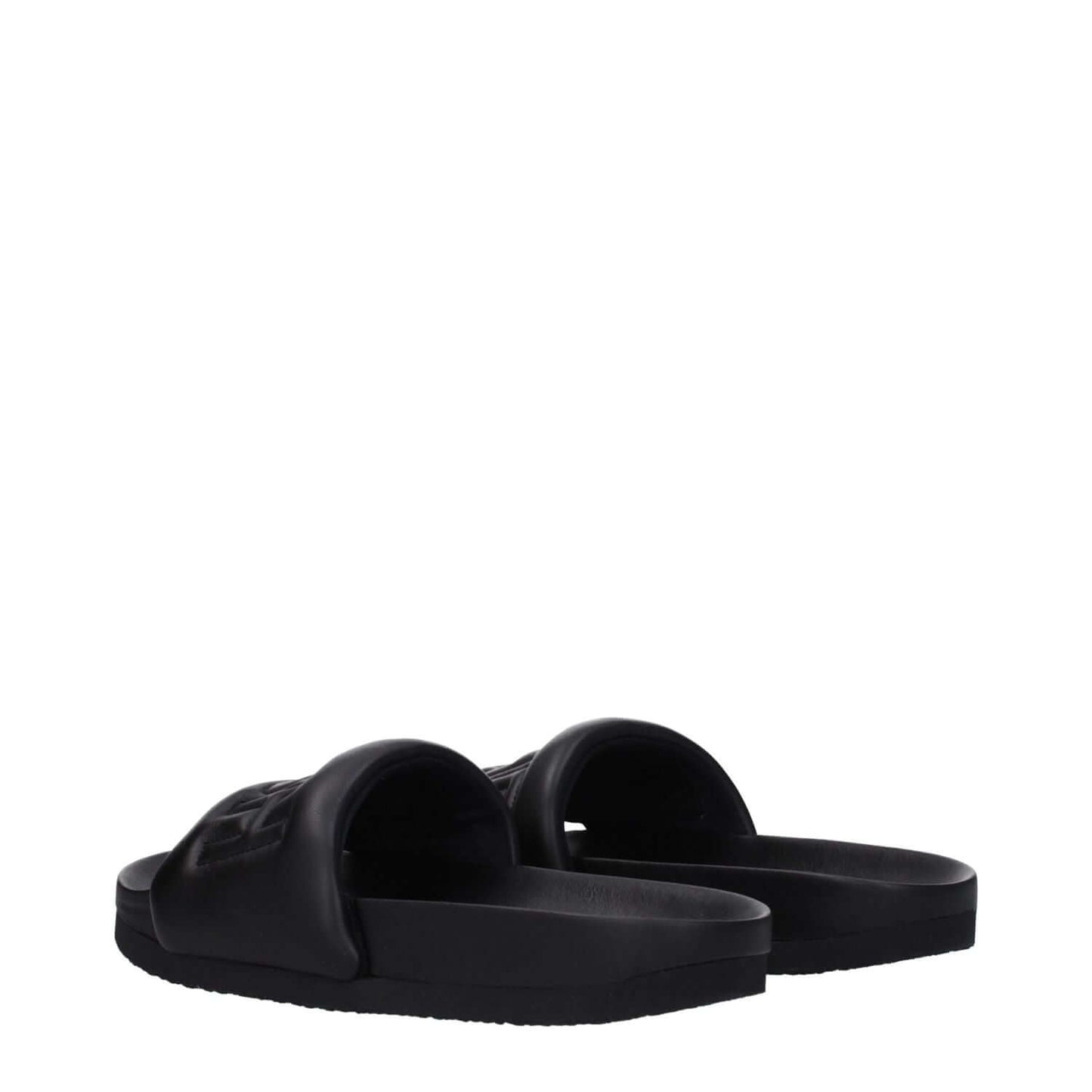 Ambush Black Leather Slippers