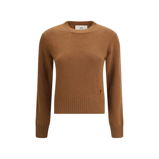 Ami Paris Brown Cashmere Sweatshirt