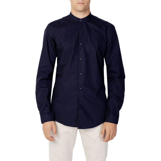 Antony Morato Blue Cotton Shirt AN-9581200010-IT46 | S