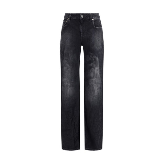 Balenciaga Black Cotton Relaxed Fit Jeans Balenciaga