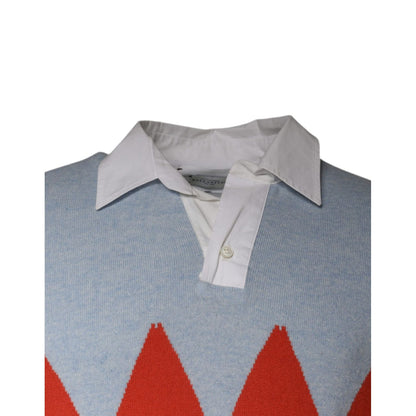 Ballantyne Multicolor Patterned Collared Long Sleeves Pullover Sweater1728,67345645728,Ballantyne,Clothing,IT50 | L,Men,Multicolor,Preowned / Defect,Sweaters - Clothing,Sweaters - Men - Clothing,Sweatshirts - Sweaters - Clothing