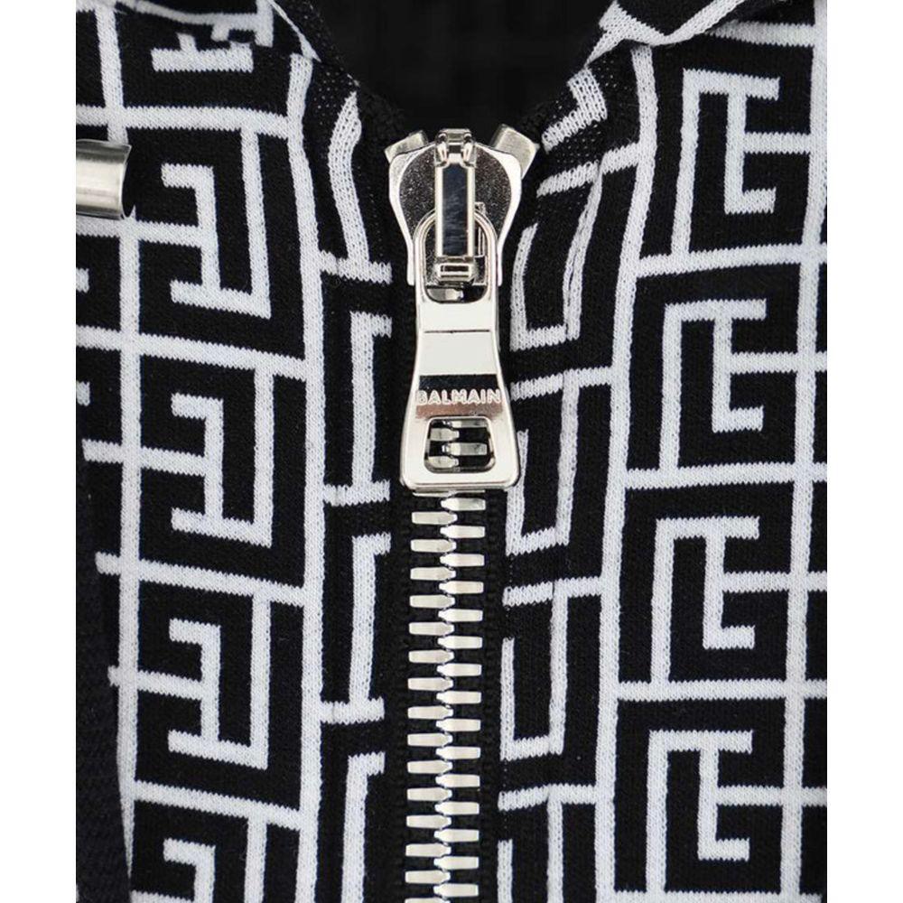 Balmain Black Cotton Men's Sweater