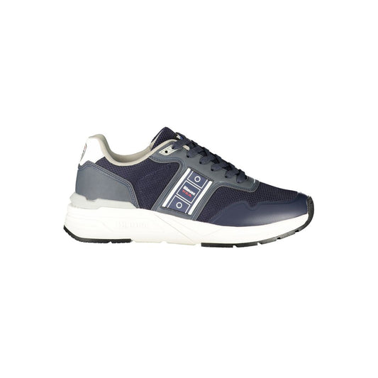 Blauer Blue Polyester Men Sneaker with iconic logo and contrasting details, designed for modern style and comfort.