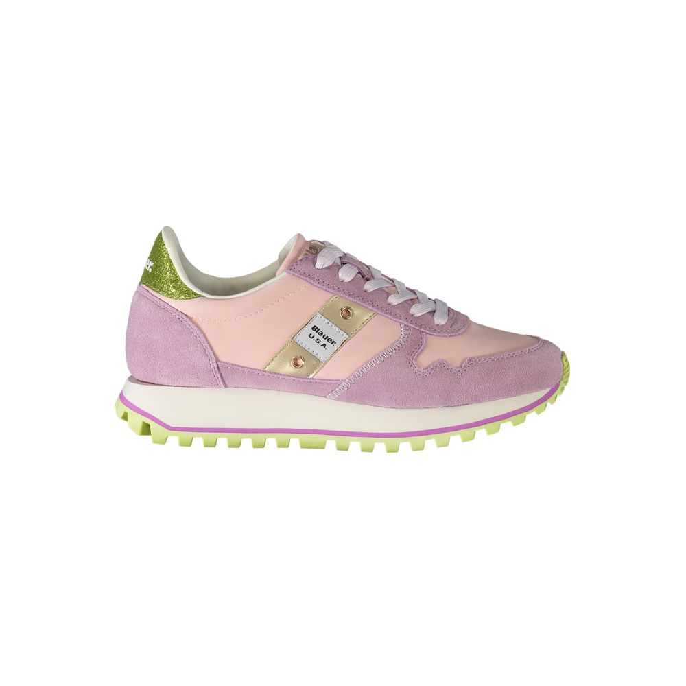 Blauer Rosa Poliuretano Donna Sneaker