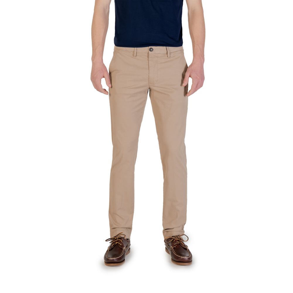 Borghese Beige Cotton Skinny Pants Borghese
