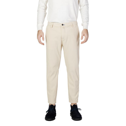 Borghese Beige Nylon Casual Pants Borghese
