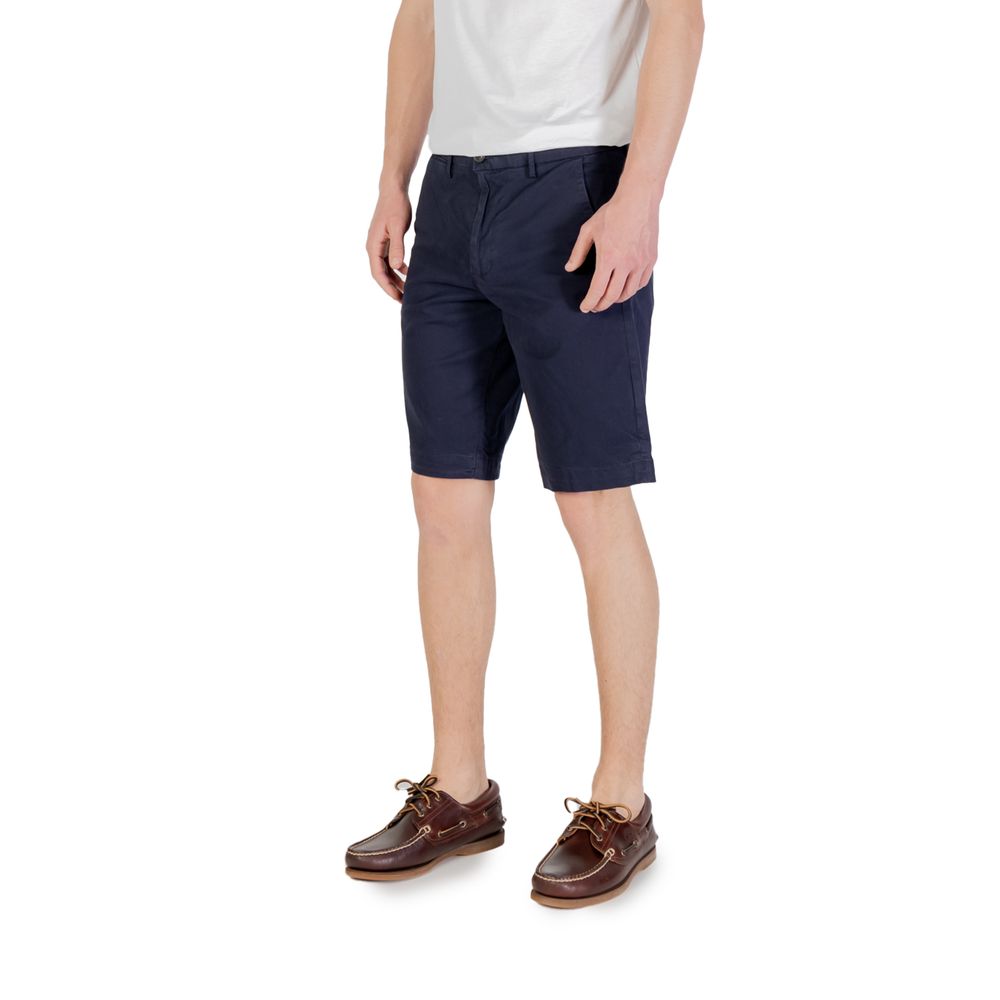 Borghese Blue Cotton Bermuda Shorts Borghese