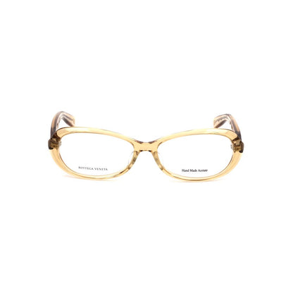 Bottega Veneta Bicolor Acetate Glasses (Frames) in yellow and brown, women's eyewear, lens, bridge, temple measures 52/15/0 mm