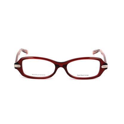 Bottega Veneta Bicolor Plastic Glasses (Frames) in transparent pink and burgundy, size 51/16 mm, made of plastic material for women.