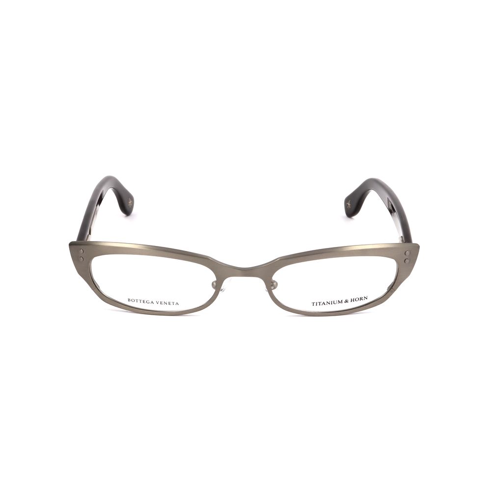 Bottega Veneta Bicolor Titanium Glasses (Frames) with black and titanium finish, size 49/19/140mm.