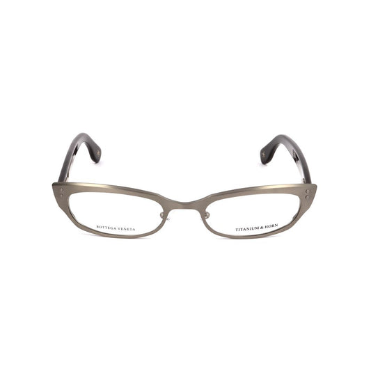 Bottega Veneta Bicolor Titanium Glasses (Frames) with black and titanium finish, size 49/19/140mm.