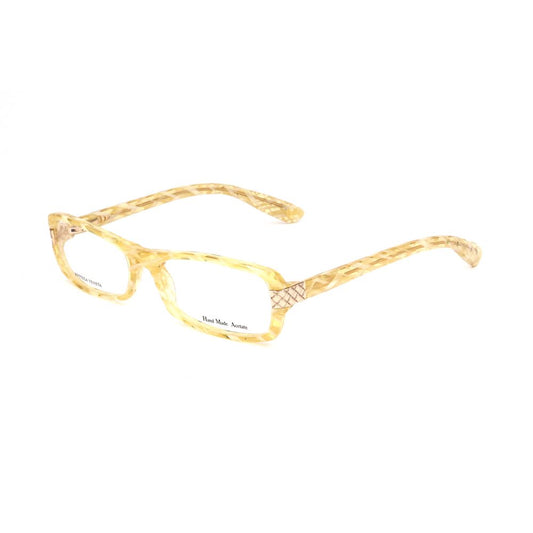 Bottega Veneta Yellow Acetate Glasses (Frames), stylish eyewear with yellow acetate material, size 53/17/140 mm.