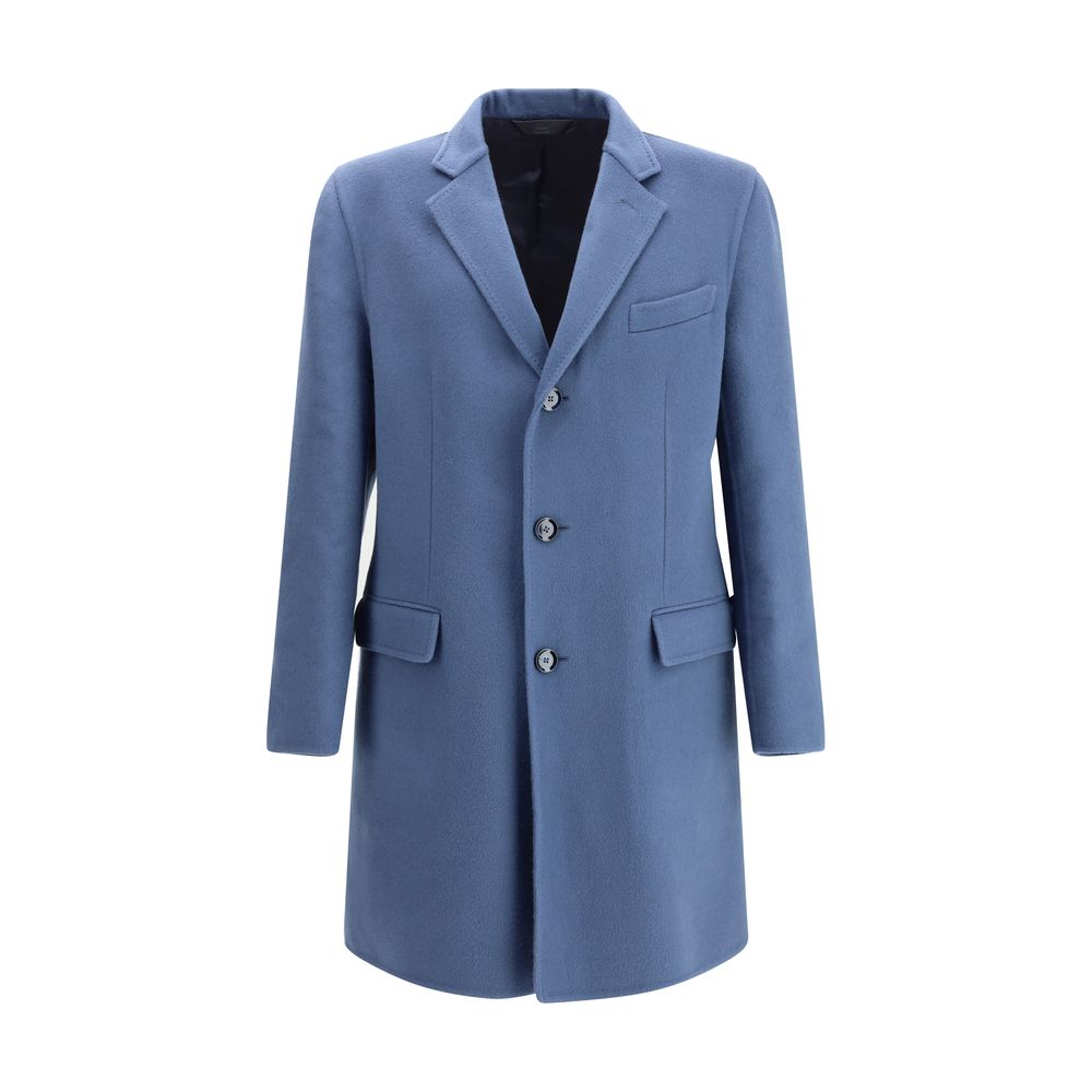 Brioni Light Blue Wool Coat